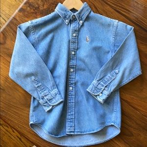 Boys Polo Ralph Lauren  denim button down sz 6